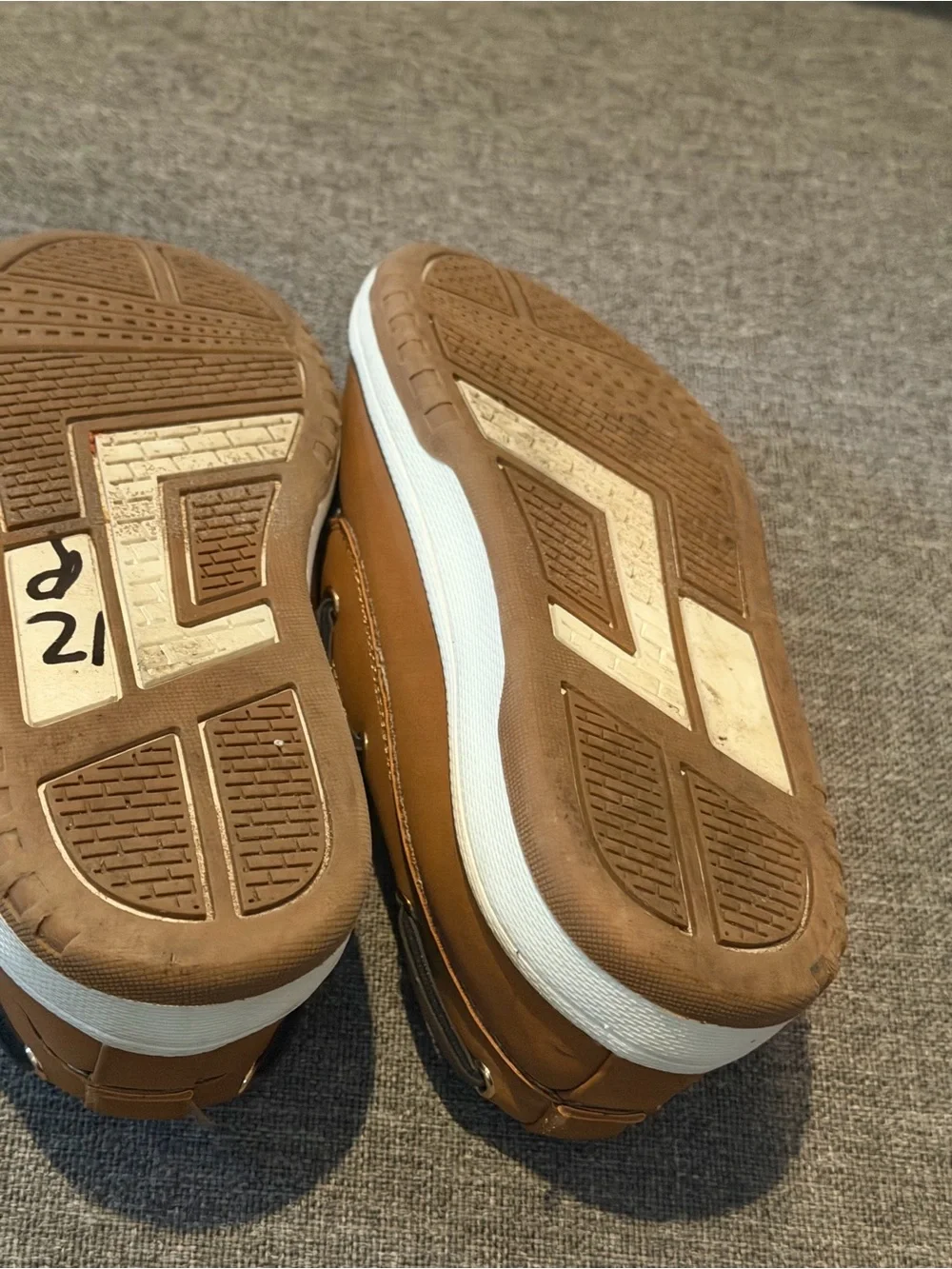 Sonoma Kids Moccasins in Chestnut Brown with White Soles